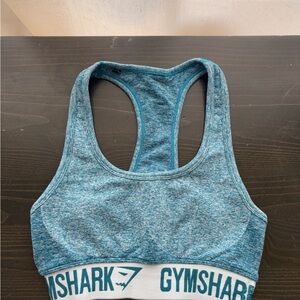 Gymshark Blue Racerback Sports Bra Moisture-Wicking